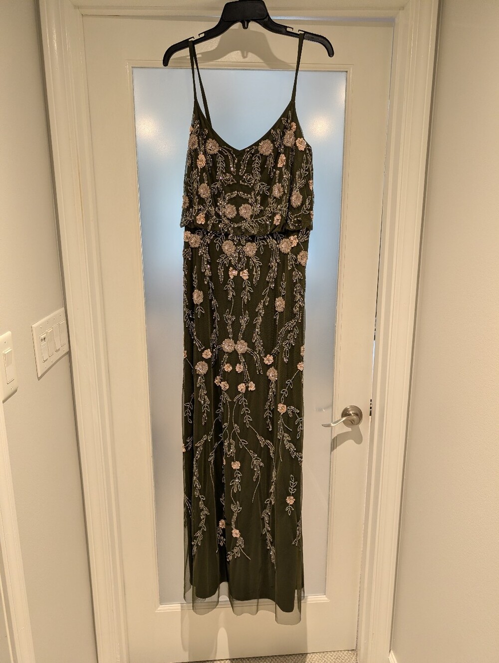 Adrianna Papell Floral Blouson Gown